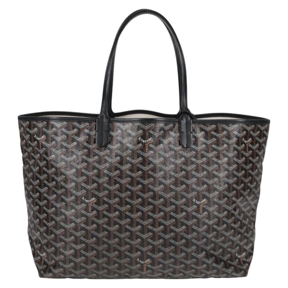 Goyard Coated Canvas Herringbone Saint Louis PM Tote Bag Black